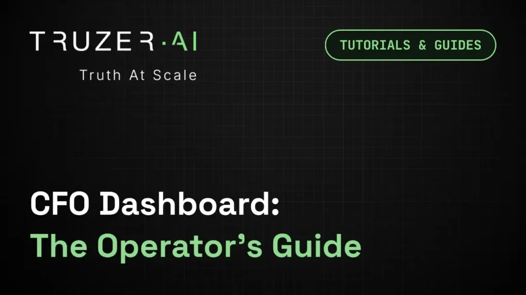 Truzer.ai CFO Dashboard The Operators Guide